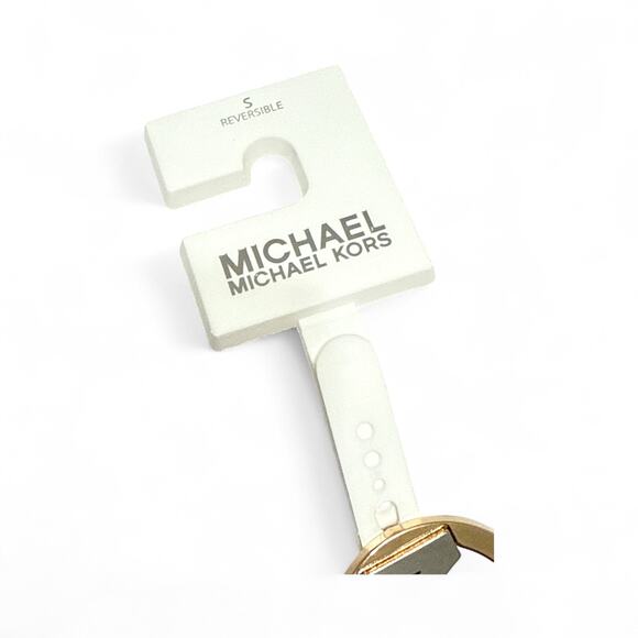 Michael by Michael Kors Logo Belt with Two Tone MK Buckle Reversible Monogram S - Picture 12 of 12